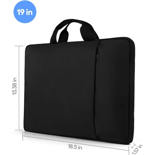 Laptop Sleeve Case 19 inch, E 360° Protective Handbags Portable Computer Cover Bag with Pocket Zipper for 17-19 inch Monitor HP Dell Lenovo Surface