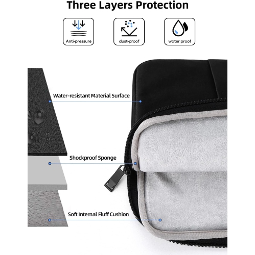 Laptop Sleeve Case 19 inch, E 360° Protective Handbags Portable Computer Cover Bag with Pocket Zipper for 17-19 inch Monitor HP Dell Lenovo Surface