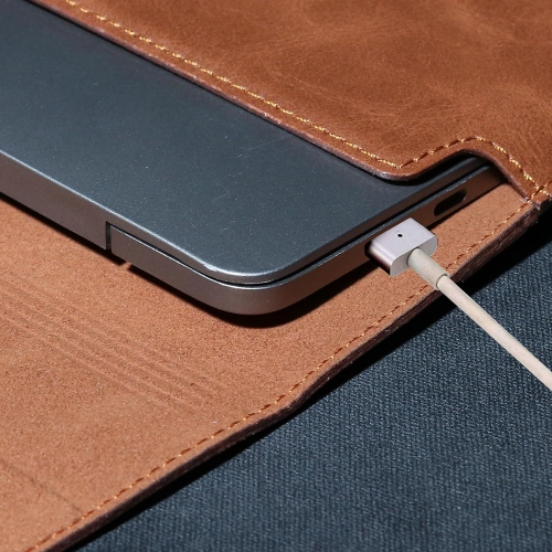 C Leather Laptop Sleeve Compatible with MacBook Pro 16 Inch M4 M3 M2 M1 Pro/Max&MacBook Air 15 Inch M4 M3 M2, Genuine Leather Protective Case
