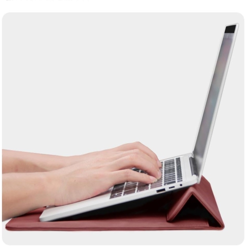 M 15 Slim Laptop Case Sleeve for Samsung Galaxy Book 15.6, MacBook Air 15.3/Pro 16.2, Microsoft Surface Laptop 15.6, Leather Case with Stand for 15