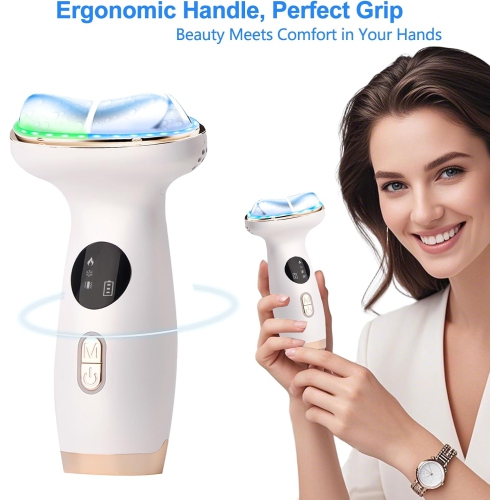 Cold Heat Facial Massager Red Light Therapy for Face Neck Eye Lifting Firming Depuffing,7-in-1 LED Facial Sculptor Skin Care Electric Lift Device