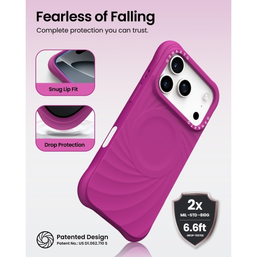 Ornarto – Étui Vortuxe pour iPhone 17 Pro, [compatible avec MagSafe], étui de téléphone en silicone liquide antichoc pour iPhone 17 Pro