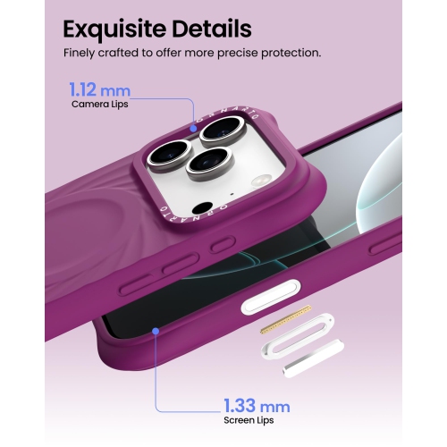 Ornarto – Étui Vortuxe pour iPhone 17 Pro, [compatible avec MagSafe], étui de téléphone en silicone liquide antichoc pour iPhone 17 Pro