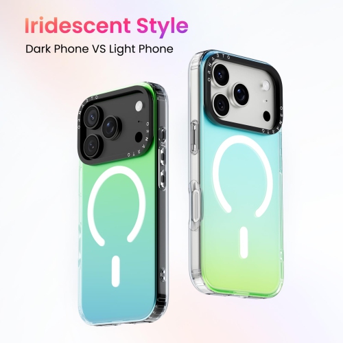Étui ORNARTO pour iPhone 17 Pro Max,[Compatible avec MagSafe], Étui magnétique iridescent holographique, Étui de protection antichoc Rainbow pour