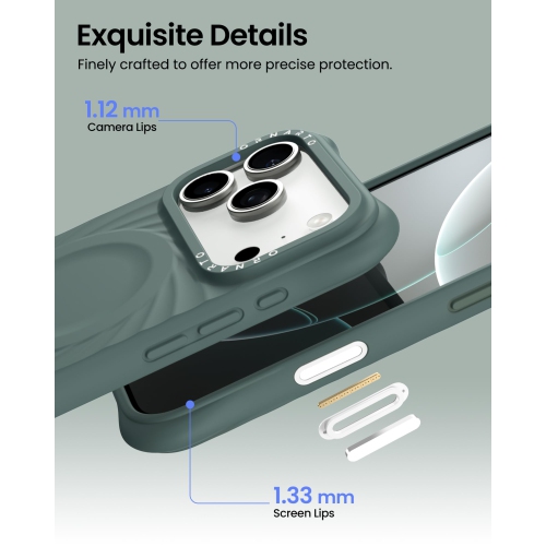 Ornarto – Étui Vortuxe pour iPhone 17 Pro Max, [compatible avec MagSafe], étui de téléphone en silicone liquide antichoc pour iPhone 17 Pro Max