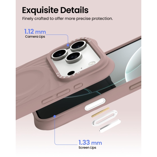 ORNARTO Vortuxe for iPhone 17 Pro Max Case, [Compatible with MagSafe], Shockproof Liquid Silicone Phone Case Cover for iPhone 17 Pro Max 6.9inch-Dune