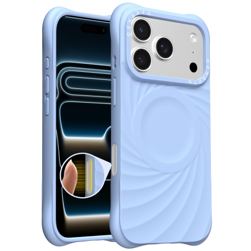 ORNARTO Vortuxe for iPhone 17 Pro Max Case, [Compatible with MagSafe], Shockproof Liquid Silicone Phone Case Cover for iPhone 17 Pro Max 6.9inch-Sky