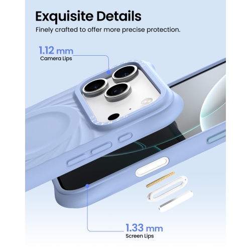 ORNARTO Vortuxe for iPhone 17 Pro Max Case, [Compatible with MagSafe], Shockproof Liquid Silicone Phone Case Cover for iPhone 17 Pro Max 6.9inch-Sky