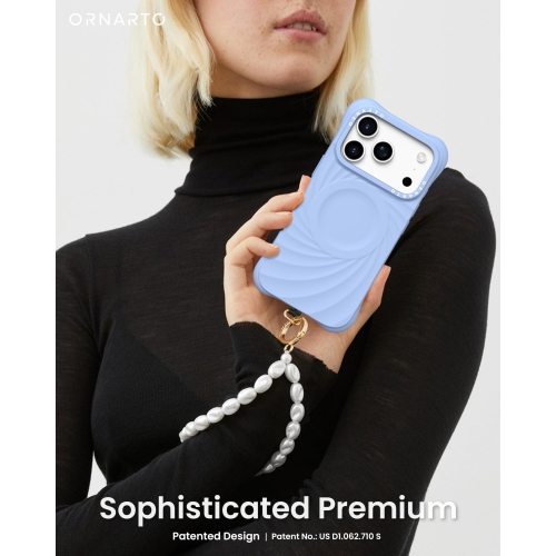 ORNARTO Vortuxe for iPhone 17 Pro Max Case, [Compatible with MagSafe], Shockproof Liquid Silicone Phone Case Cover for iPhone 17 Pro Max 6.9inch-Sky