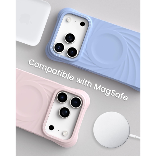 ORNARTO Vortuxe for iPhone 17 Pro Max Case, [Compatible with MagSafe], Shockproof Liquid Silicone Phone Case Cover for iPhone 17 Pro Max 6.9inch-Sky