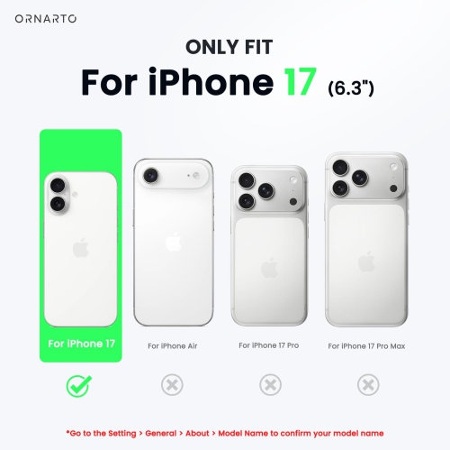 ORNARTO Vortuxe for iPhone 17 Case, [Compatible with MagSafe / 2X Military-Grade Drop Protection], Shockproof Liquid Silicone Phone Case Cover for