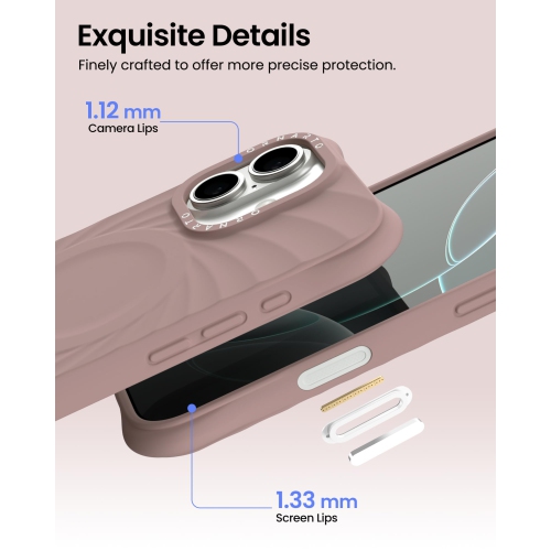 ORNARTO Vortuxe for iPhone 17 Case, [Compatible with MagSafe / 2X Military-Grade Drop Protection], Shockproof Liquid Silicone Phone Case Cover for