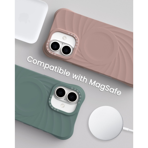 ORNARTO Vortuxe for iPhone 17 Case, [Compatible with MagSafe / 2X Military-Grade Drop Protection], Shockproof Liquid Silicone Phone Case Cover for