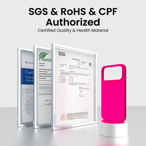 ORNARTO Compatible with iPhone 17 Pro Max Case,Slim Liquid Silicone Shockproof Protective Phone Case 6.9" with Anti-Scratch Microfiber Lining-Hot Pink