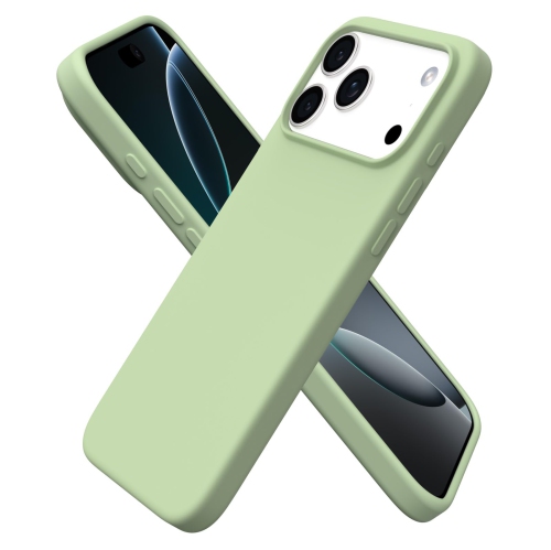 ORNARTO  Compatible With Iphone 17 Pro Max Case, Slim Liquid Silicone Shockproof Protective Phone Case 6.9" With Anti-Scratch Microfiber Lining-Matcha