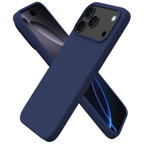ORNARTO  Compatible With Iphone 17 Pro Max Case, Slim Liquid Silicone Shockproof Protective Phone Case 6.9" With Anti-Scratch Microfiber Lining-Navy