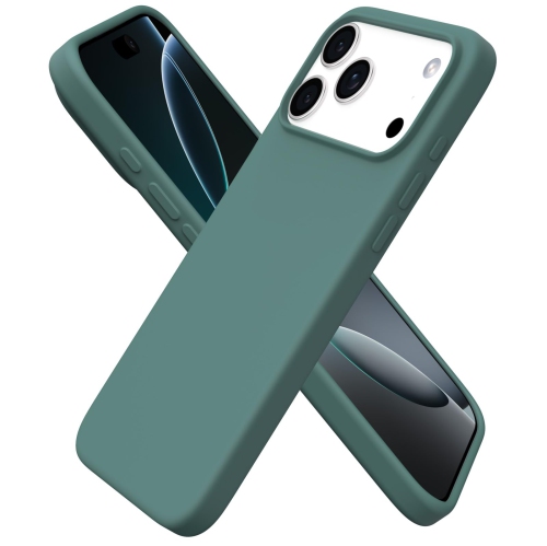ORNARTO  Compatible With Iphone 17 Pro Max Case, Slim Liquid Silicone Shockproof Protective Phone Case 6.9" With Anti-Scratch Microfiber Lining-Pine