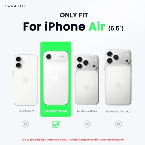 ORNARTO Compatible with iPhone Air Case,Slim Liquid Silicone 3 Layers Soft Gel Rubber Shockproof Protective Phone Case 6.5" with Anti-Scratch