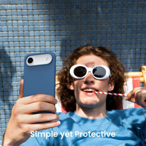 ORNARTO Compatible with iPhone Air Case,Slim Liquid Silicone 3 Layers Soft Gel Rubber Shockproof Protective Phone Case 6.5" with Anti-Scratch