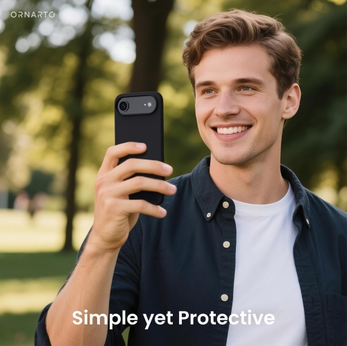 ORNARTO Compatible with iPhone Air Case,Slim Liquid Silicone 3 Layers Soft Gel Rubber Shockproof Protective Phone Case 6.5" with Anti-Scratch