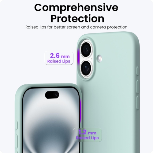 ORNARTO Compatible with iPhone 17 Case,Slim Liquid Silicone Shockproof Protective Phone Case for iPhone 17 6.3" with Anti-Scratch Microfiber