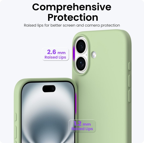 ORNARTO Compatible with iPhone 17 Case,Slim Liquid Silicone Shockproof Protective Phone Case for iPhone 17 6.3" with Anti-Scratch Microfiber