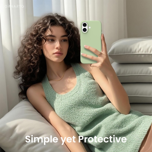 ORNARTO Compatible with iPhone 17 Case,Slim Liquid Silicone Shockproof Protective Phone Case for iPhone 17 6.3" with Anti-Scratch Microfiber