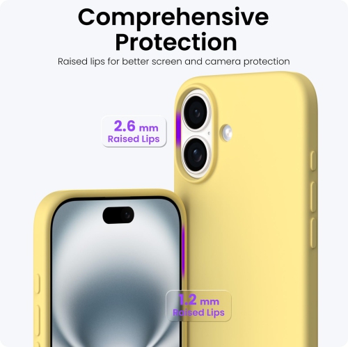 ORNARTO Compatible with iPhone 17 Case,Slim Liquid Silicone Shockproof Protective Phone Case for iPhone 17 6.3" with Anti-Scratch Microfiber