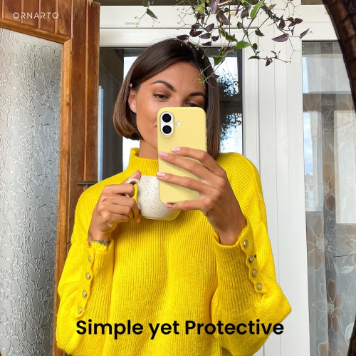 ORNARTO Compatible with iPhone 17 Case,Slim Liquid Silicone Shockproof Protective Phone Case for iPhone 17 6.3" with Anti-Scratch Microfiber