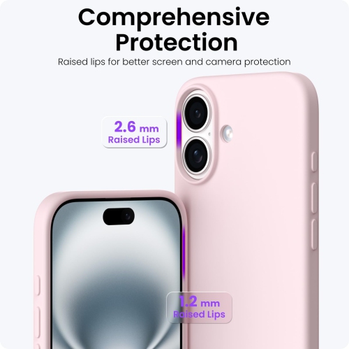 ORNARTO Compatible with iPhone 17 Case,Slim Liquid Silicone Shockproof Protective Phone Case for iPhone 17 6.3" with Anti-Scratch Microfiber