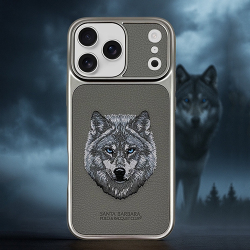 Santa Barbara Savanna Series Wolf Leather Case for iPhone 17 Pro Max