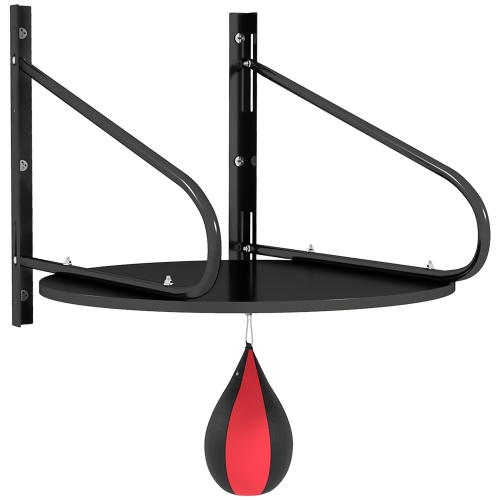 Soozier Adjustable Speed Bag Platform, Wall Mounted Speed Bag for Boxing with 360°Swivel and 6" Speedbag, Punching Training Equipment for Fitness,