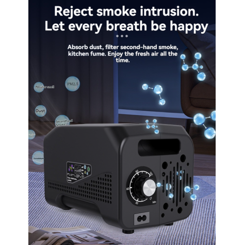 10G/h Portable Ozone Disinfector - Suitable for 60m³ spaces, removes formaldehyde odors from home farms, purifies and sterilizes with negative ions,