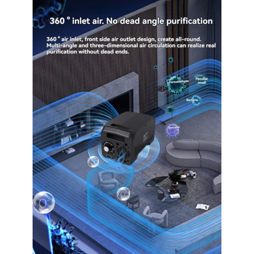 10G/h Portable Ozone Disinfector - Suitable for 60m³ spaces, removes formaldehyde odors from home farms, purifies and sterilizes with negative ions,