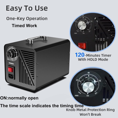 40g/h Multifunctional Ozone Air Disinfector - Removes formaldehyde, odors, and sterilizes, suitable for spaces up to 200m³, suitable for farms,