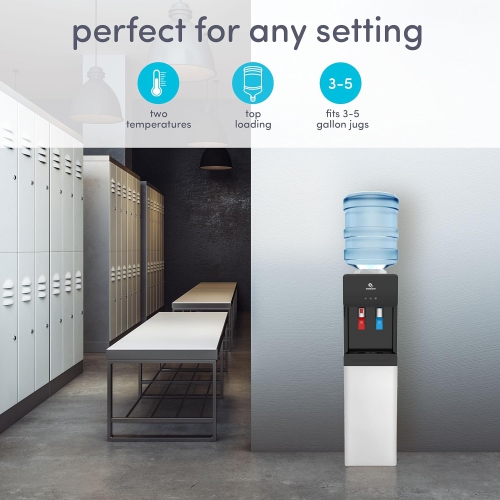 Distributeur d'eau Avalon à chargement par le haut, chaud et froid, verrouillage de sécurité à l'épreuve des enfants