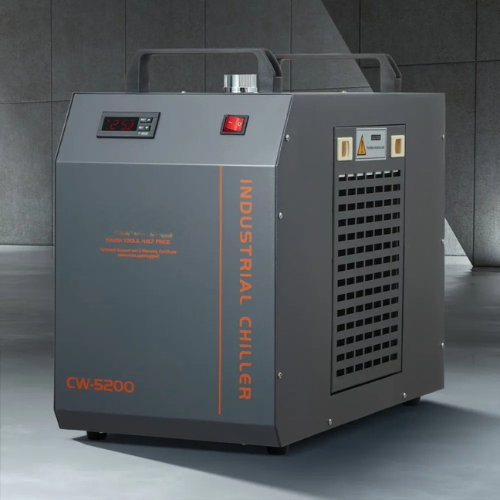 VEVOR CW-5200 Industrial Water Chiller, 7L Tank, 1700W Cooling Capacity, 13 L/min Flow Rate, R134a Compressor Cooling for CO₂ Laser Engraving Machines