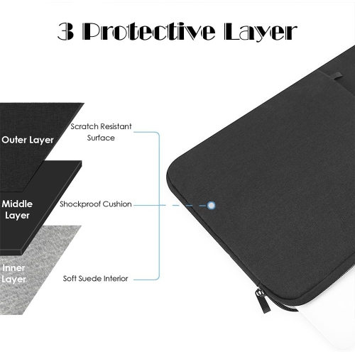 P 13-Inch Laptop Sleeve Case for 2025-2022 MacBook Air 13.6 inch M4 A3240 & 2022 MacBook Pro 13 inch M2 A2338 Accessory Traveling Carrying Case