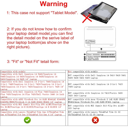 A Protective Case for Dell Inspiron 14 2-in-1 7440 7445/Inspiron 14 2-in-1 7430 7435/Inspiron 14 5445 5440/Inspiron 14 5435 5430 5420 5425/Inspiron