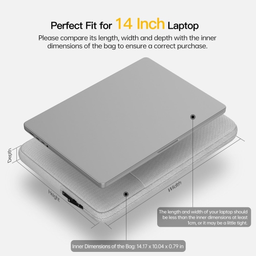 14-15 Inch Waterpoof Laptop Case for ASUS VivoBook Flip 14, Acer Chromebook 14, HP Pavilion 14, Lenovo Flex 14, Asus Samsung Toshiba Lenovo HP