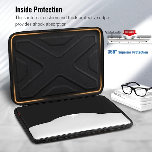 S Hard Shell Laptop Sleeve for 13.6-inch MacBook Air M4/A3240 M3/A3113 M2/A2681 2025-2022, MacBook Pro 14 M4/M3/M2/M1 Pro/Max A3112 A3401 A3185