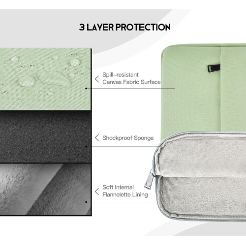 Laptop Sleeve Case 15.6 16 inch, Shockproof Protective Computer Carrying Cover with Accessory Pocket, Water-Resistant Travel Laptop Bag for HP, Dell,