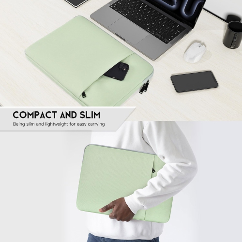 Laptop Sleeve Case 15.6 16 inch, Shockproof Protective Computer Carrying Cover with Accessory Pocket, Water-Resistant Travel Laptop Bag for HP, Dell,