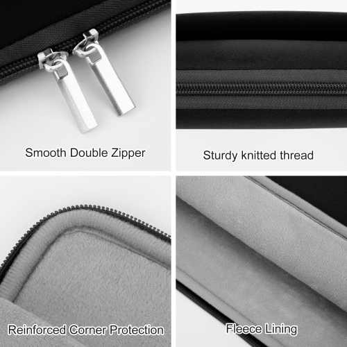 H Laptop Sleeve Case with Zipper Accessory Pocket Compatible with 15.6 inches MacBook Air/Pro Padded Computer Pouch Cover Shockproof Protective for