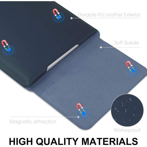 H 15 16 Inch Laptop Sleeve Case Leather Bag for MacBook Pro 16 2021 & 2019/ASUS Vivobook 15/Huawei MateBook D15/HP 15.6 PC/MacBook Pro 15/Surface