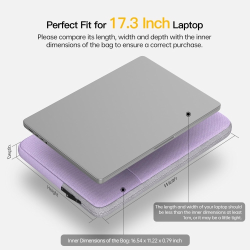 17 inch Laptop Sleeve Case for HP 17.3 Laptop /Pavilion 17 /HP Envy 17, ASUS Vivobook 17, Acer Chromebook 317, Dell Inspiron 17, Lenovo IdeaPad 17.3,