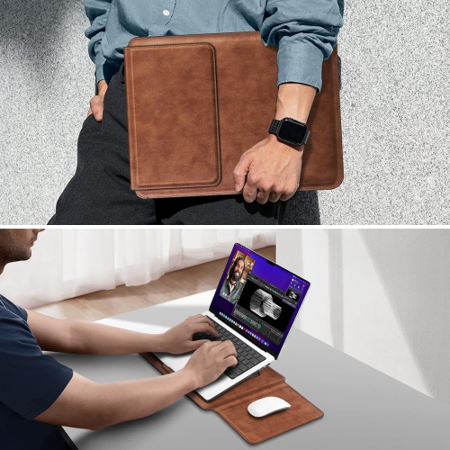 F Sleeve Case for MacBook Air 13.6 M2 A2681/MacBook Pro 14 A2992 A2918 A2779 A2442/MacBook Pro 13 M2/MacBook Air 13.3 - Premium PU Leather Slim Bag