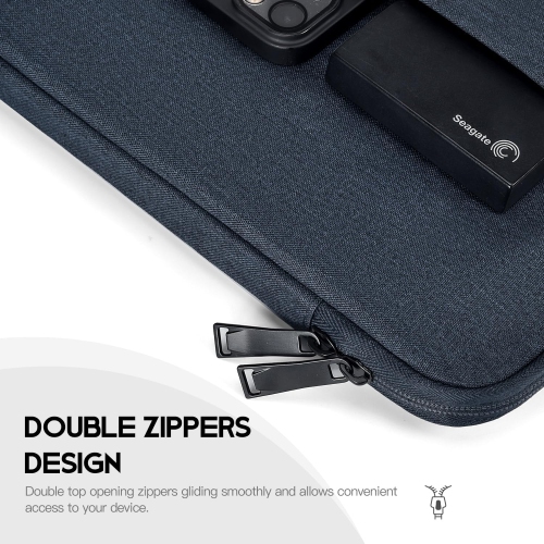 Portable Monitor Sleeve 15.6 16.1 inch, Padded Shockproof Carrying Case Bag for 15.6-16.1 inch Portable Display Monitors, Water-Resistant Laptop Bag