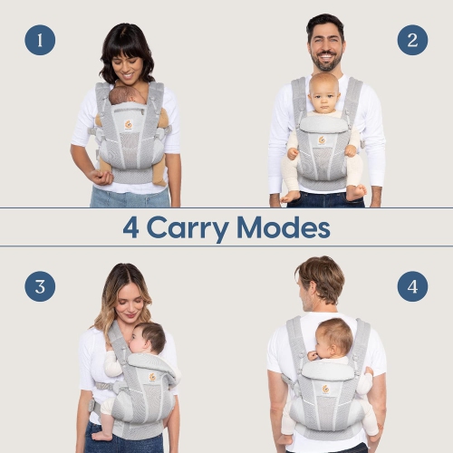 Porte-bébé en filet respirant All Carry Positions d'Ergobaby avec soutien lombaire amélioré et circulation d'air
