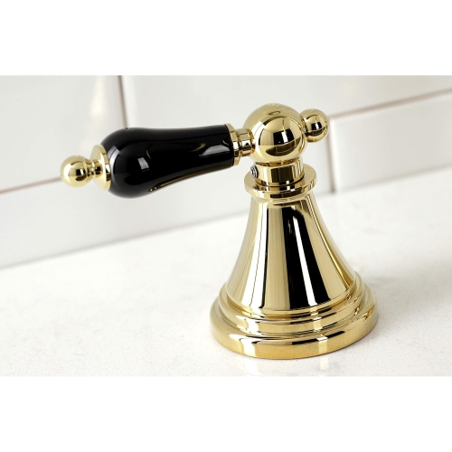 Kingston Brass KS2792PKLBS Duchess Widespread Kitchen Faucet Sprayer, Polished Brass